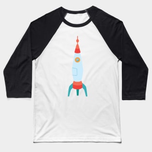 Space RocketShip Baseball T-Shirt